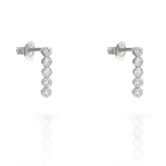 Orphelia 'Bling' Women's 925 Sterling Silver Drop Earrings - Silver ZO-7547 - Image 1