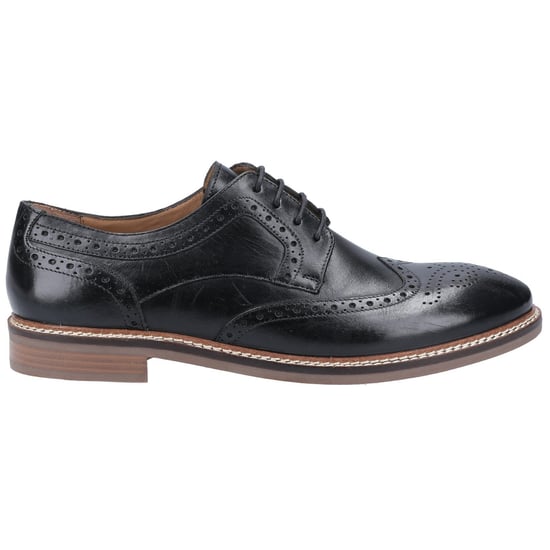 Hush Puppies Mens Bryson Leather Oxford Shoes (Black) - Image 3