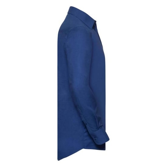Russell Collection Mens Long Sleeve Easy Care Oxford Shirt (Bright Royal) - Image 3