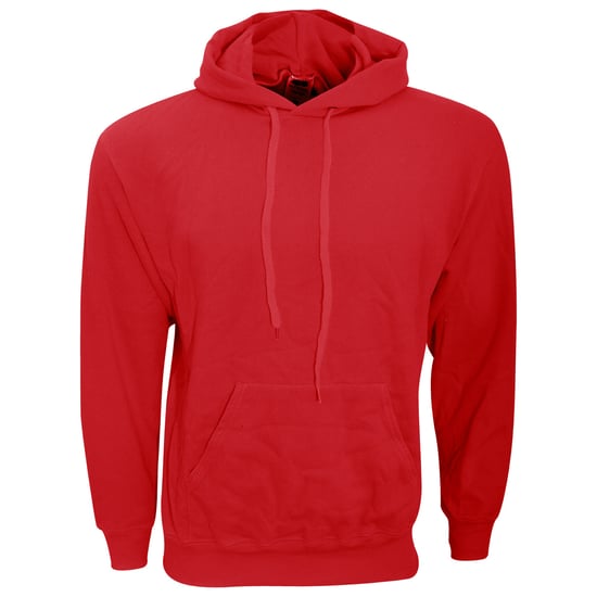 Fruit Of The Loom Mens Hooded Sweatshirt / Hoodie (Red) - Image 3
