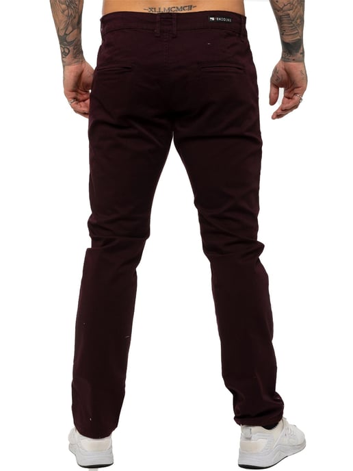 Enzo | Jeans Chino de Corte Slim Fit para Hombre - Burdeos - Image 4