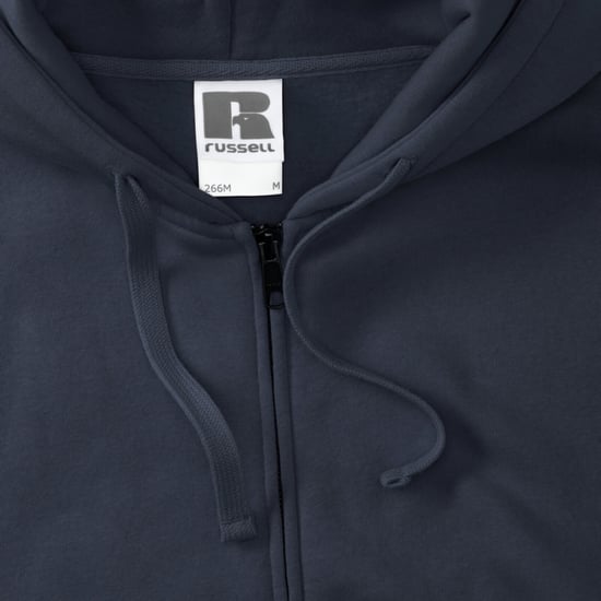 Russell Mens Authentic Full Zip Hooded Sweatshirt / Hoodie (Convoy Grey) - Image 4