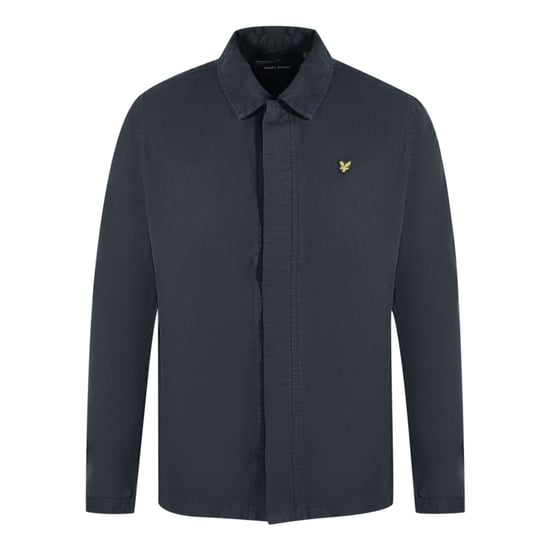 Chaqueta sobrecamisa negra con detalles desgastados de Lyle & Scott - Image 1