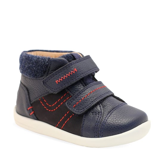 Start-Rite Adventure Navy Leather Riptape Boots
