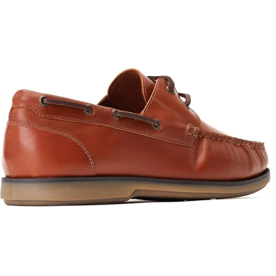 Base London Stern Leather Men's Burnt Tan Boat Shoes - Image 2
