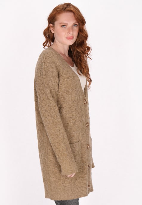 Dreimaster Cardigan women brown beige - Image 3