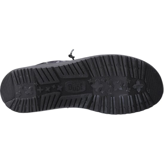 HEYDUDE Wally Funk Hunt Camo Canvas Men's Black Boat Shoes - Image 3