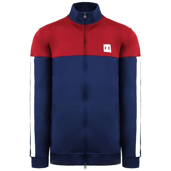 Under Armour Sportstyle Chaqueta deportiva azul marino/borgoña para hombre - Image 2