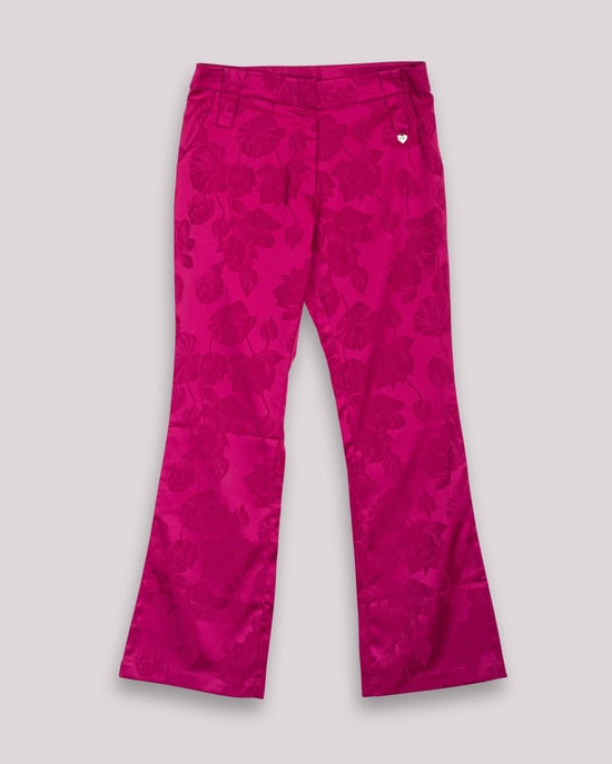 Fuchsia Jacquard Veronica Pants