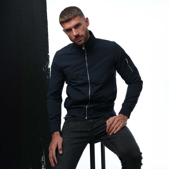 Chaqueta Harrington Mash de Jack and Jones para hombre en marino - Image 4