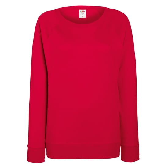 Fruit OF The Loom Ladies Fitted Lightweight Raglan Sweatshirt (240 GSM) (Red) - Image 1