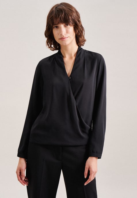 Wraparound Blouse Black - Image 1