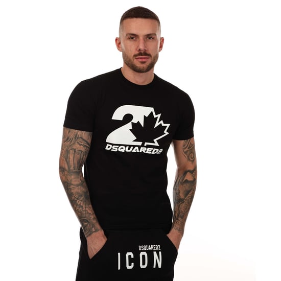 Dsquared2 Cool Fit zwart T-shirt met esdoornlogo - Image 1