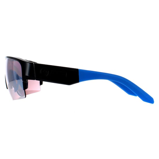 Dragon Semi Rimless Mens Shiny Black Lumalens Silver Ionized & Spare Tracer X