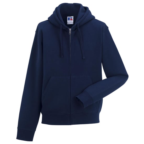 Russell Mens Authentic Full Zip Hooded Sweatshirt / Hoodie (French Navy) - Image 3