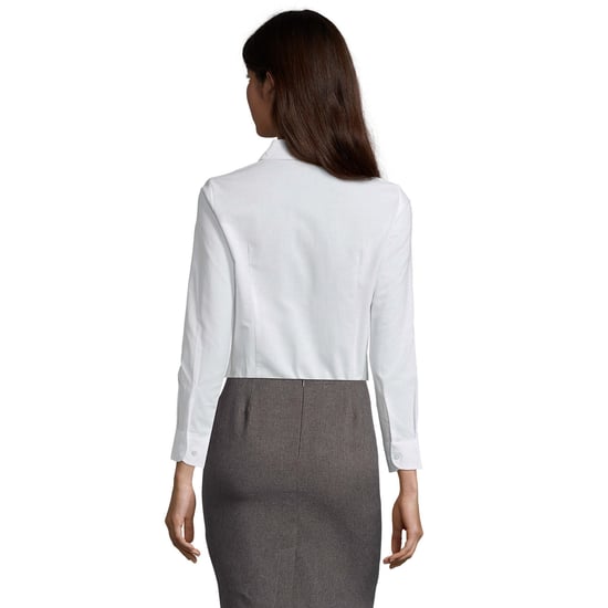SOLS Womens/Ladies Embassy 130 Oxford Long-Sleeved Shirt (White) - Image 2