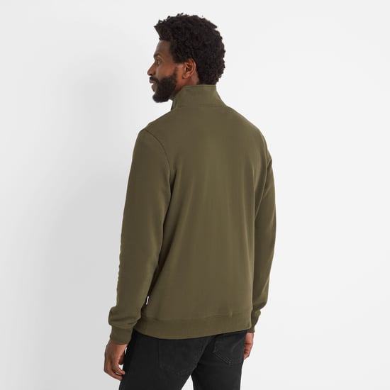Renard Mens Zip Neck Khaki