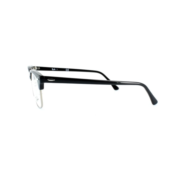 Montura de Gafas Ray-Ban Redonda Brillante Negra Unisex para Mujeres - Image 3