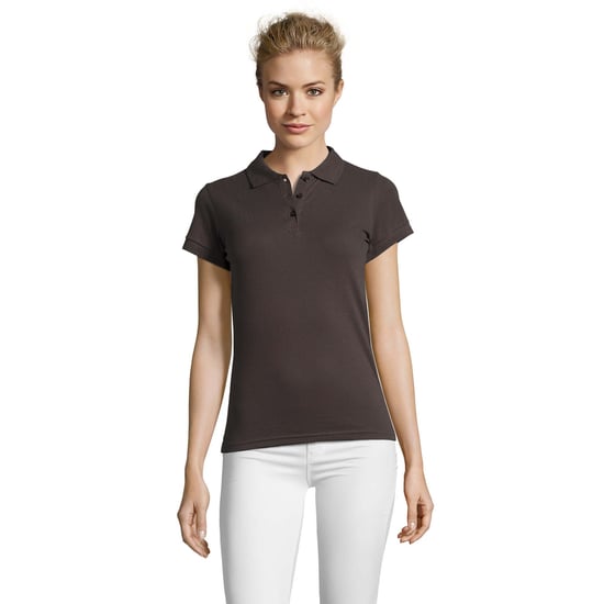 SOLS Womens/Ladies Perfect Pique Short Sleeve Polo Shirt (Dark Grey) - Image 4