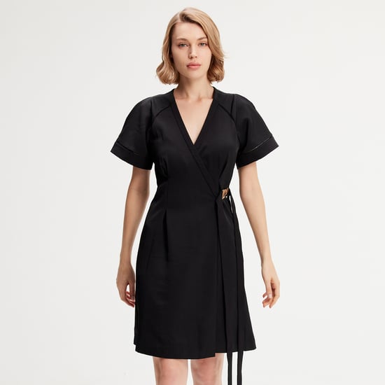 Minimalist Wrap Dress - Image 2