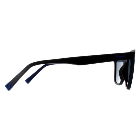 Salvatore Ferragamo Rectangle Mens Matte Black Blue SF998S