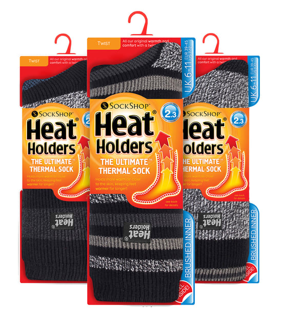 HEAT HOLDERS - 3 Pack Multipack Calcetines Térmicos Aislantes para Hombre en Invierno - Block Stripe - Image 2