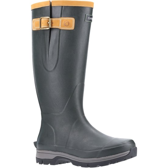 Cotswold Stratus Rubber Green Wellington Boots - Image 1