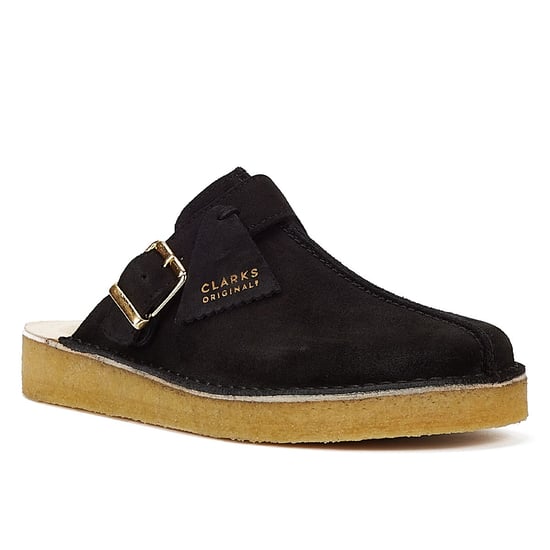 Clarks Trek Mule Suede Men's Black Sandals - Image 2