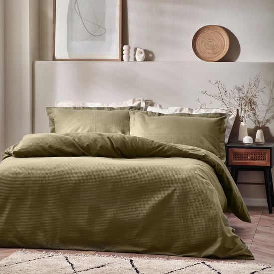 Yard Waffle Textured Duvet Cover Set