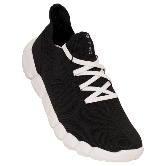Dare 2B Womens/Ladies Hex-At Knitted Recycled Trainers (Black/White)
