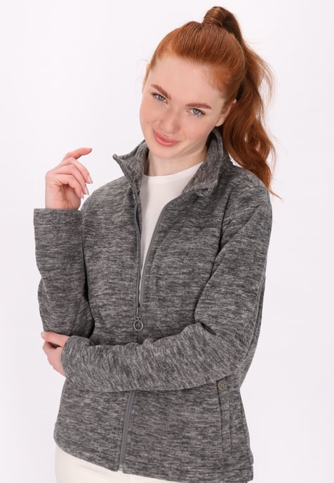 Dreimaster fleece jacket women Grey melange - Image 3