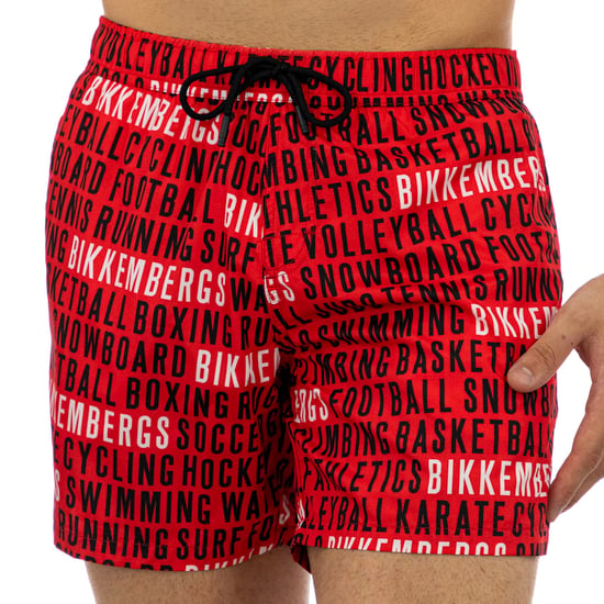 Bikkembergs Bañador de Hombre Allover Rojo - Image 3