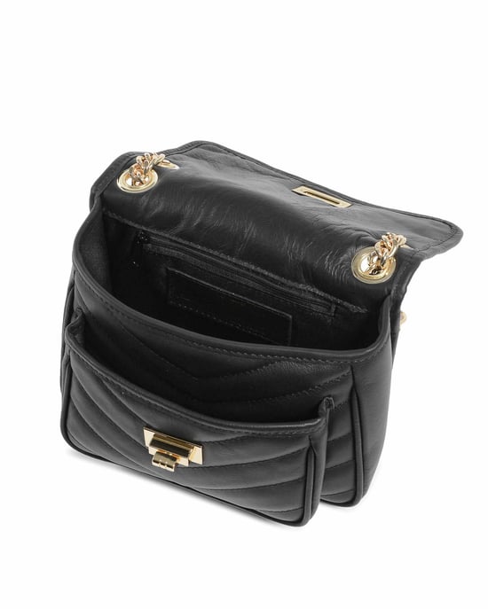 V Italia Womens Bag Black 10507 Sauvage Nero