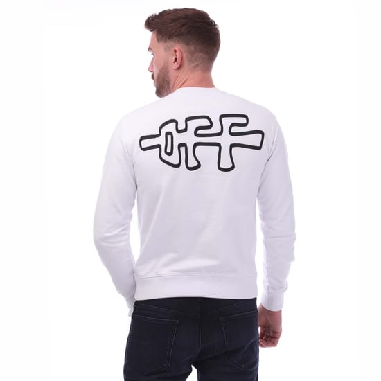 Sudadera Con Cuello Redondo Entallada Off-white Rocks Type, Color Blanco - Image 2