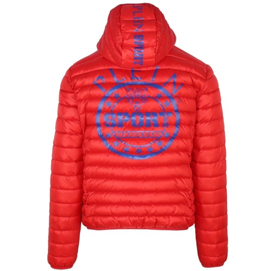 Chaqueta roja acolchada con logo circular de Plein Sport - Image 2