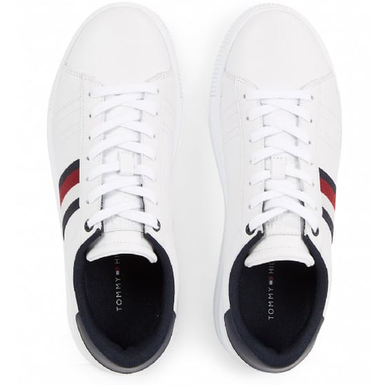 Zapatillas Tommy Hilfiger Supercup de Cuero Blancas - Image 3