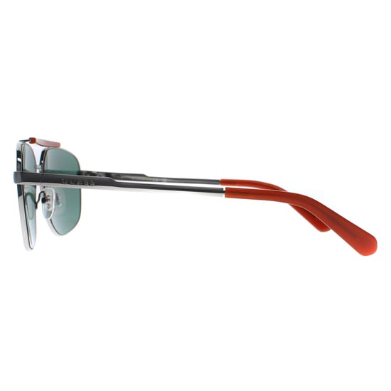Guess Aviator Mens Shiny Gunmetal Green GU00054