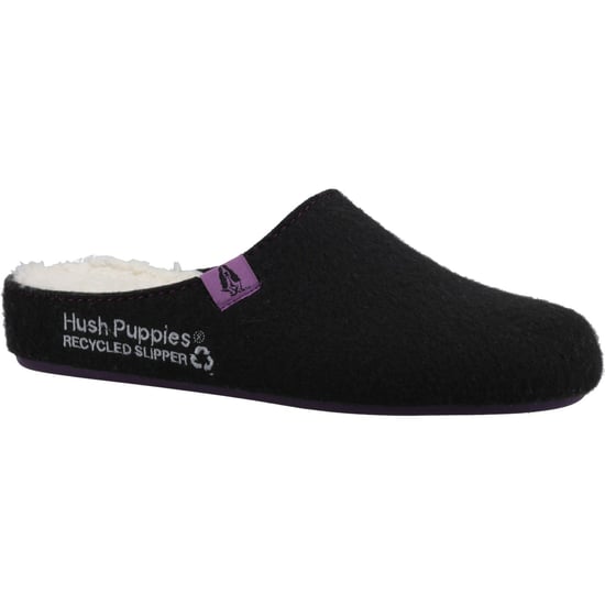 Hush Puppies The Good 90% Recycled RPET Polyester Women's Black Slippers - Image 1