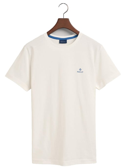 Gant | Camiseta cuello redondo hombre Logo contraste - Blanco - Image 6