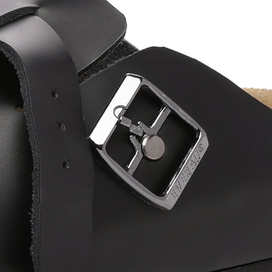 EVER AU Sandalias zueco confort piel hombre Hardhead - Piel negra - Image 6
