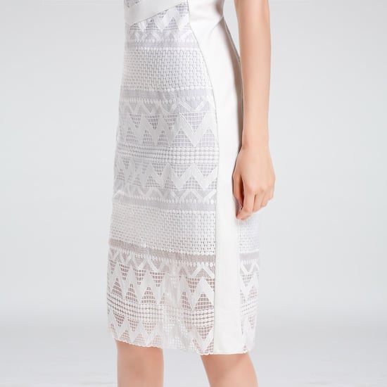Tailor Cap Sleeves Lace Dress