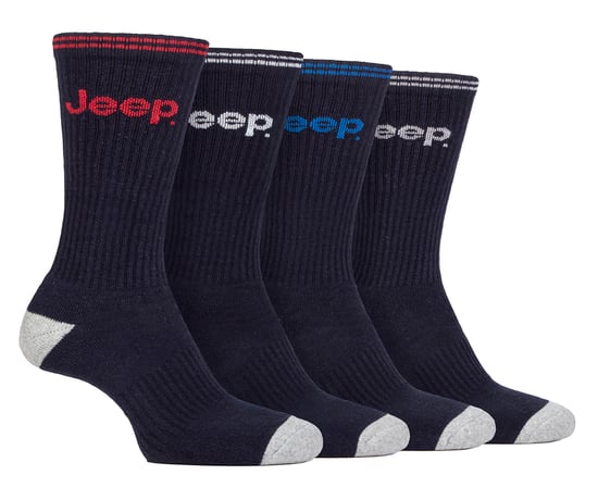 Calcetines Deportivos para Hombre | Jeep | 4 Pack Calcetines de Algodón para Correr con Talón y Puntera Reforzados - Azul Marino - Image 1