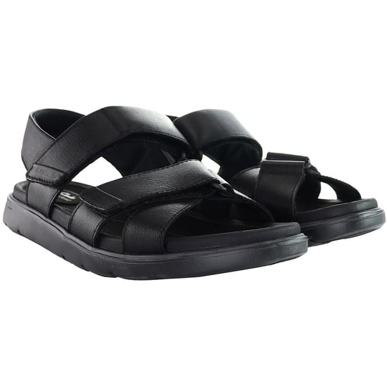 Clarks UnWilmore Band Sandalias negras para hombre - Image 1