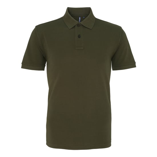 Asquith & Fox Mens Plain Short Sleeve Polo Shirt (Olive) - Image 1