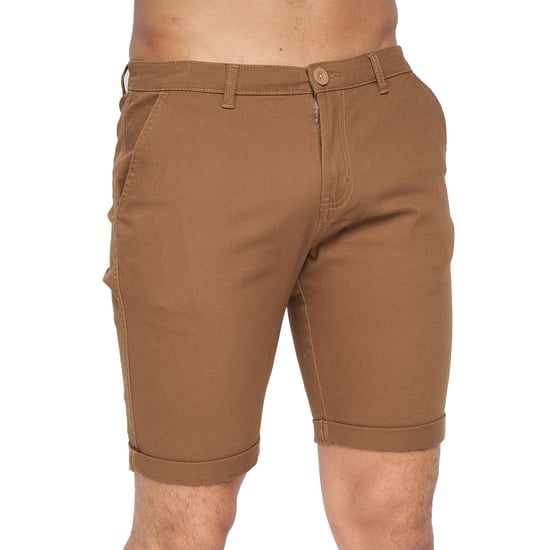 Crosshatch Mens Sinwood Chino Shorts (Cinnamon) - Image 1