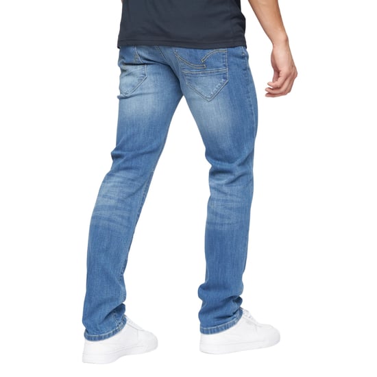 Crosshatch Mens Farrowed Stretch Jeans (Stone Wash) - Image 2