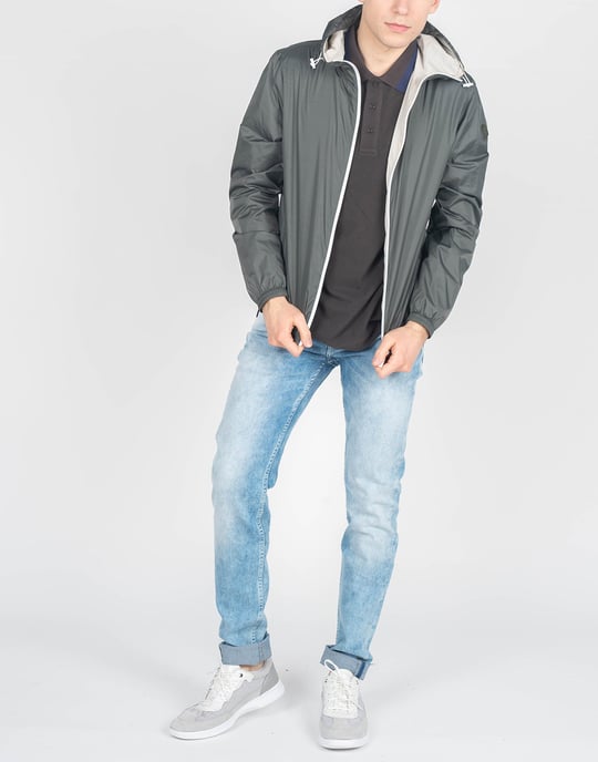 Invicta Chaqueta del hombre Blanco, Gris - Image 2