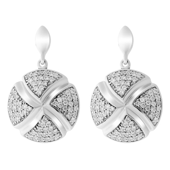 Orphelia Women's 925 Sterling Silver Drop Earrings - Silver ZO-6043 - Image 1