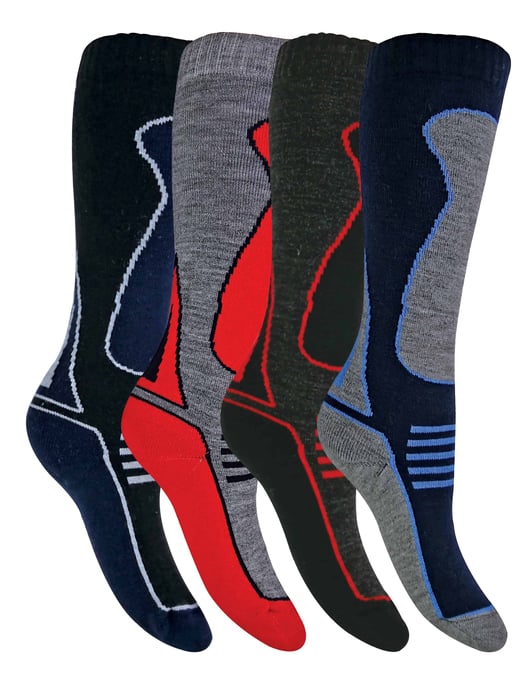 4 pares de calcetines largos de lana para hombre, mujer y niño - Image 1