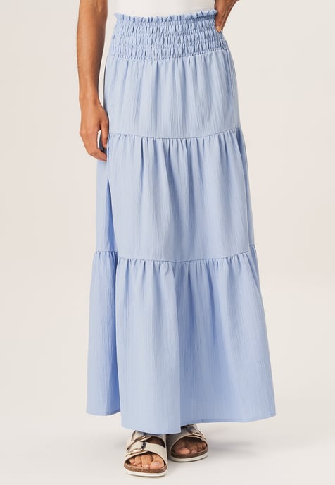 Smocked Tiered Maxi Skirt